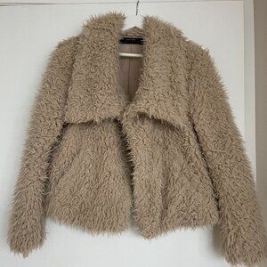 Zara Teddy Fur Ladies Jacket, Size M